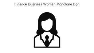 Finance Business Woman Monotone Icon In Powerpoint Pptx Png And Editable Eps Format