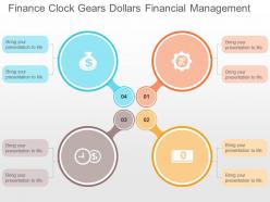 Finance Clock Gears Dollars Financial Management Flat Powerpoint Design