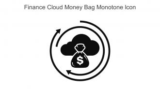 Finance Cloud Money Bag Monotone Icon In Powerpoint Pptx Png And Editable Eps Format