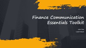 Finance Communication Essentials Toolkit PPT Information AT