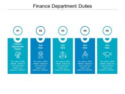 Finance department duties ppt powerpoint presentation slides portfolio cpb