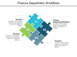 Finance department workflows ppt powerpoint presentation infographics cpb