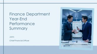 Finance Department Year End Performance Summary PPT Outline AT