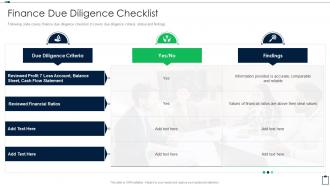 Finance Due Diligence Checklist Acquisition Due Diligence Checklist