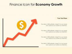 Finance icon for economy growth
