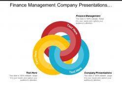 Finance management company presentations strategic plan working environment