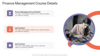 Finance Management Course Details In Powerpoint And Google Slides Cpb