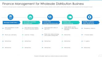 Finance Management For Wholesale Distribution Business