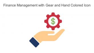 Finance Management With Gear And Hand Colored Icon In Powerpoint Pptx Png And Editable Eps Format