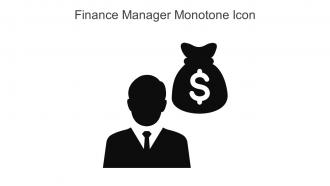 Finance Manager Monotone Icon In Powerpoint Pptx Png And Editable Eps Format