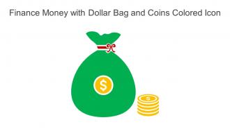 Finance Money With Dollar Bag And Coins Colored Icon In Powerpoint Pptx Png And Editable Eps Format