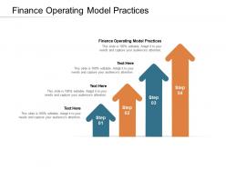 Finance operating model practices ppt powerpoint presentation icon slide download cpb