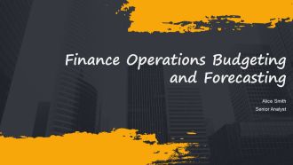 Finance Operations Budgeting And Forecasting PPT Summary AT