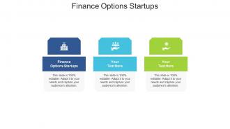 Finance options startups ppt powerpoint presentation show ideas cpb
