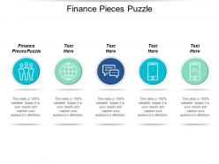 Finance pieces puzzle ppt powerpoint presentation layouts visual aids cpb