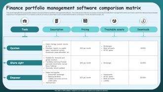 Finance Portfolio Management Software Comparison Matrix