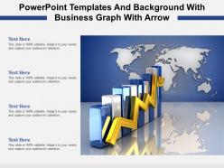 Finance powerpoint templates and background with business graph with arrow