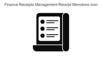 Finance Receipts Management Receipt Monotone Icon In Powerpoint Pptx Png And Editable Eps Format