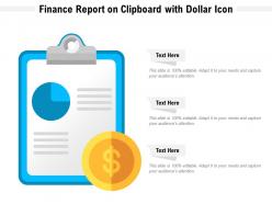 Finance report on clipboard with dollar icon