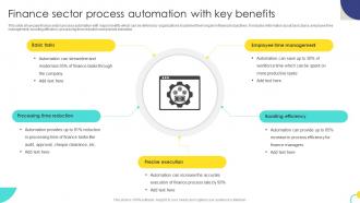 Finance Sector Process Automation With Key Benefits