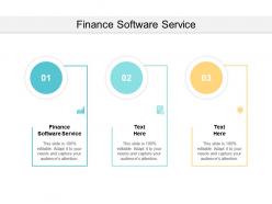 Finance software service ppt powerpoint presentation infographics clipart cpb