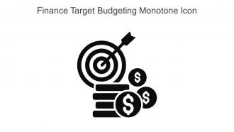 Finance Target Budgeting Monotone Icon In Powerpoint Pptx Png And Editable Eps Format