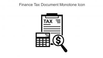 Finance Tax Document Monotone Icon In Powerpoint Pptx Png And Editable Eps Format