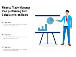 Finance Trade Manager Icon Performing Cost Calculations On Board