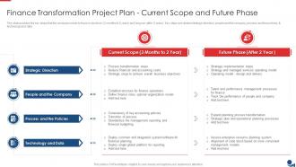 Finance Transformation Project Plan Current Scope And Future Phase Ppt Slides Show