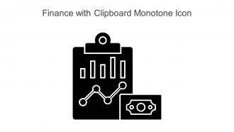 Finance With Clipboard Monotone Icon In Powerpoint Pptx Png And Editable Eps Format