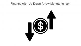 Finance With Up Down Arrow Monotone Icon In Powerpoint Pptx Png And Editable Eps Format