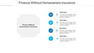 Finance without homeowners insurance ppt powerpoint presentation visual aids model cpb