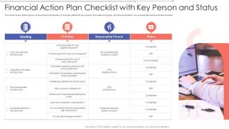 Financial Action Plan Checklist With Key Person And Status