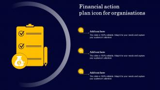 Financial Action Plan Icon For Organisations