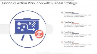 Financial Action Plan Icon With Business Strategy