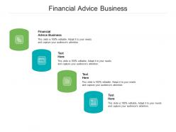 Financial advice business ppt powerpoint presentation rules cpb