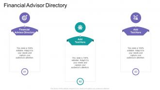 Financial Advisor Directory In Powerpoint And Google Slides Cpb