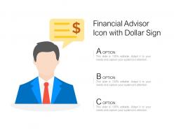 Financial advisor icon with dollar sign