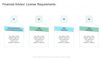 Financial Advisor License Requirements In Powerpoint And Google Slides Cpb