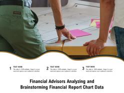 Financial advisors analyzing and brainstorming financial report chart data