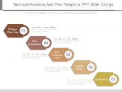 Financial advisors and plan template ppt slide design