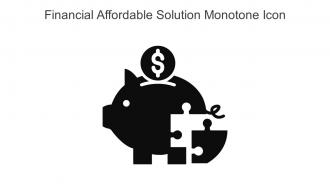 Financial Affordable Solution Monotone Icon In Powerpoint Pptx Png And Editable Eps Format
