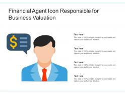 Financial agent icon responsible for business valuation