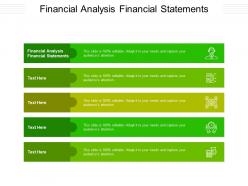 Financial analysis financial statements ppt powerpoint presentation model ideas cpb