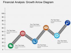 Financial analysis growth arrow diagram flat powerpoint design