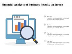 Financial Analysis Of Business Results On Screen
