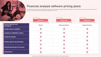 Financial Analysis Software Pricing Plans Reshaping Financial Strategy And Planning