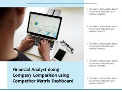 Financial Analyst Doing Company Comparison Using Competitor Matrix Dashboard