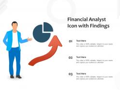Financial analyst icon with findings