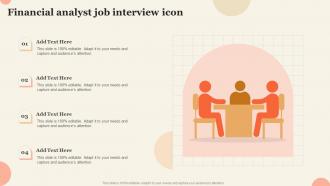 Financial Analyst Job Interview Icon